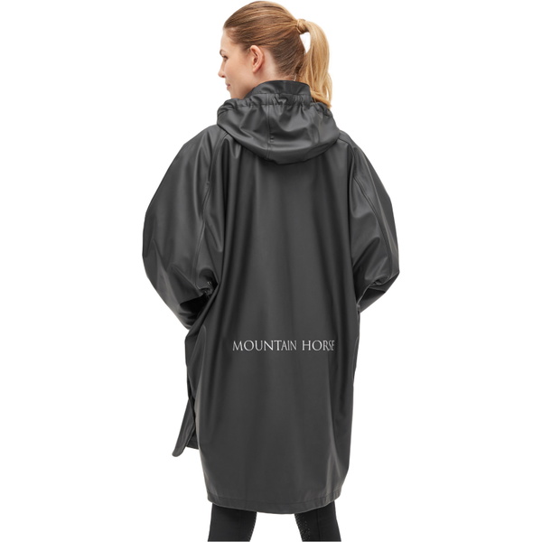 2025 Mountain Horse Womens Drizzle Rain Poncho 345401 - Black